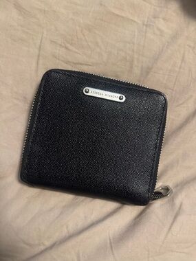 Rebecca Minkoff Black Pebbled Zip Wallet